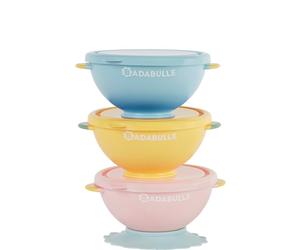 Badabulle Fun Colors bol à couvercle 3 pcs