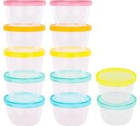 Badabulle Lot de 12 badabowls - Boîtes de conservation gradués 250ml - Surface réinscriptible