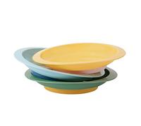 Badabulle Lot de 3 assiettes antidérapantes et incassables, Multicolore, 12 m plus