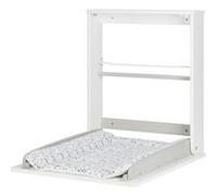 Badabulle Table à langer murale Plouf compacte avec matelas à langer Blanc G