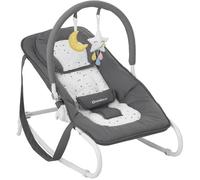 Badabulle Transat Bébé - Easy Moonlight - Pliable - Position Fixe ou Balancelle - Arche de Jeux - Déhoussable - Garantie à vie
