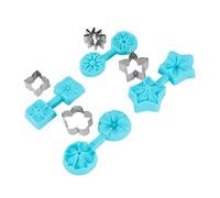 Badafaci 4 Moules à Chocolat en Silicone Floral pour la Cuisson avec 4 Emporte-pièces en Forme D'hortensia, de Cerise, de Marguerite et de Pétunia pour Desserts, Chocolats,