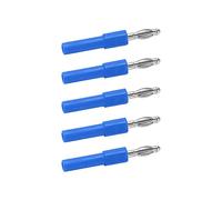 Badafaci Adaptateur de Fiche Banane de 4 Mm, Passage à Une Sonde de Prise Mâle Femelle de Conversion de 2 Mm, avec Un Savoir-Faire Polyvalent et Exquis, 5 Couleurs pour Onduleurs, Navires, (Blue)