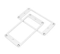 Badafaci Anneau de Micro pour Guitare électrique, Couvercle de Micros à Cadre Plat, Montage Humbucker en Métal, adapté au Remplacement, Ensemble de Pièces, Accessoire de Basse en Alliage (SILVER)