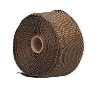 Badafaci Bande Isolante Thermique pour échappement, Ruban Isolant en Fibre de Verre de 5000 Mm Résistant à 1370 °C (2500 °F), Haute Résistance à la Corrosion, Augmente la Puissance du Tuyau (BROWN)