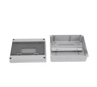 Badafaci Boîte de Disjoncteur, Boîte de Distribution d'énergie ABS 12 Voies avec Rail Din, étanche IP65, Trous Filetés en Cuivre, Support Mural pour Utilisation de Chargeur Solaire EV Intérieur et