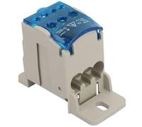 Badafaci Boîte de Distribution de Bornier sur Rail Din Boîte de Jonction de Puissance Universelle Connecteur de Fil électrique avec Coque Ignifuge Couvercle Transparent pour Armoires de