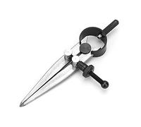 Badafaci Boussole à Ressort, Séparateur D'aile de Boussole Artisanale en Cuir en Acier 45# avec Jambe Trempée, pour Dessiner des Arcs, des Cercles, des Angles Bissecteurs, Mesurer les (Humilité)