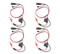 Badafaci Câble de Chargeur de Batterie 16 AWG 20 A avec Connecteur étanche et Fusible à Lame intégré pour Borne à œillet M10 3/8" XL adapté pour G4 G3500 G7200