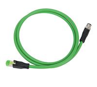 Badafaci Câble Ethernet Industriel M12 vers RJ45, Connecteur étanche IP67 à 4 Broches, Gaine Hautement Flexible pour Systèmes d'automatisation et Machines