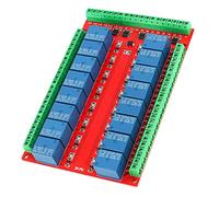 Badafaci Carte de Module de Relais à 16 Canaux Optocoupleur isolé Bidirectionnel DC 5 V 12 V 24 5 MA Protection de Connexion Inversée de Déclenchement pour Contrôle d'automatisation PLC (DC5V)