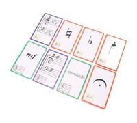Badafaci Cartes Flash Musicales Double Face, 50 Pièces, Symboles Musicaux de Base, Cartes éducatives Théoriques pour Le Personnel du Piano, pour Débutants