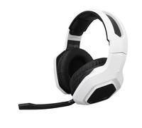 Badafaci Casque de Jeu sans Fil ABS Bluetooth avec Adaptateur 2,4 G, Pilotes 50 Mm, Micro Antibruit à Faible Latence de 20 Ms pour PC Portable, Commutateur Mobile, Joueur (White)