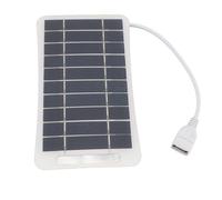 Badafaci Chargeur de Panneau Solaire, Chargeur Solaire USB Monocristallin 5 W Panneau Portable, Sortie USB Légère à Haut Rendement pour le Camping, la Randonnée, le Chargement de Téléphone (WHITE)