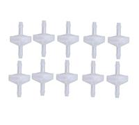 Badafaci Clapet Anti-retour Unidirectionnel en Plastique PP 10 Pièces, Vanne d'arrêt d'eau Résistante à la Corrosion à Haute Température pour l'industrie Chimique des équipements 'aquarium, (3mm