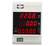 Badafaci Compteur D'énergie Numérique Moniteur de Puissance Multifonctionnel LED Compteur de Facteur de Puissance Actif Le Montage sur Rail DIN Mesure Le Facteur de du Courant de (AC200-450/100A)