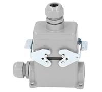 Badafaci Connecteur Robuste, Connecteur Industriel Rectangulaire en Alliage D'aluminium moulé, étanche et Antirouille, avec 2 Prises Industrielles, pour les équipements Mécaniques