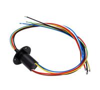 Badafaci Connecteur Rotatif électrique, 6 Fils Type Capuchon | Bague Collectrice électrique, Boîtier PBT, Contacts Plaqués or, IP51, -40 à 80°C, Compatible avec les Plateaux Tournants et