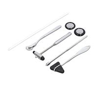 Badafaci Ensemble de 5 Marteaux à Réflexes Neurologiques, Marteaux à Percussion Médicaux en Acier Inoxydable avec Poignée Ergonomique pour L'examen du Système Nerveux, Mesure de la