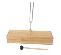 Badafaci Ensemble de Diapasons 256 Hz, Boîte de Résonance en Bois et Marteau en Caoutchouc, avec Marteau en Silicone pour la Sonothérapie, la Méditation, le Yoga, la Guérison et