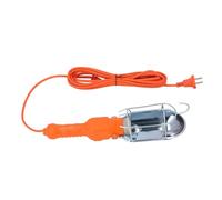 Badafaci Hotte de Projecteur Portable avec Douille E27 Réglable et Cordon de 16,4 Pieds pour Atelier et Garage (Silicone+acier inoxydable+ABS+laiton)