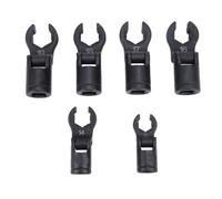 Badafaci Jeu de 6 Clés à Pied D'oie 1/2 et 3/8 Pouces Clé pour Conduite de Carburant 16 17 18 19 12 ouille à extrémité Ouverte de 14 Mm avec Tête Mobile à 180 Degrés pour Espaces