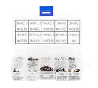 Badafaci Kit de Commutateurs à Boutons Tactiles Micro-momentanés, 250 Pièces, Ensemble de Boutons-poussoirs Polyvalents avec Assortiment, 10 Types, Idéal pour les Clés de Télécommande de Voiture