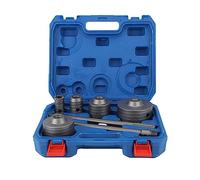 Badafaci Kit de Forets de Scie Cloche pour Béton, 5 Pièces de 30 Mm, 40 Mm, 65, 80, 100, en Acier au Tungstène, avec 2 Tiges pour SDS Plus et SDS Maximum, Perçage de Pierre de