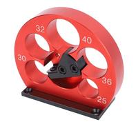 Badafaci Kit de Gabarit de Fabricant de Chevilles pour le Travail du Bois, Gabarit de Cheville en Alliage D'aluminium à 5 Trous 25 30 32 36 40 Mm avec Lame en Carbure Réglable pour