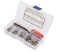 Badafaci Kit de Réparation de Filetage, Inserts Filetés 105 Pièces en | Inserts Filetés en Fil pour Pièces Auto, Acier, Alu, Tailles M3 M4 M5, Boîte