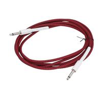 Badafaci Lot de 2 Câbles TS 1/4" - Jack Mâle Droit de 6,35 Mm - Cordon D'interconnexion Audio Stéréo pour Guitare électrique, Basse, Clavier, Mixeur, Ampli, Haut-parleur avec Gaine en