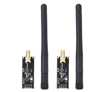 Badafaci Lot de 2 Modules émetteur-récepteur sans Fil Longue Distance 2,4 G avec Haute Puissance et Haute sensibilité, Antenne SMA, la Dernière Puce de Communication sans Fil pour Une