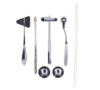 Badafaci Lot de Marteaux Neurologiques, Instrument de Diagnostic des Réflexes 5 Pièces en Acier Inoxydable Multifonction Portable avec Poignée Ergonomique for Examen du Système Nerveux