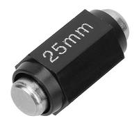 Badafaci Micromètre Extérieur en Acier Inoxydable, Outil de Mesure Professionnel avec Tige de Bloc D'étalonnage, pour Calibrer les Micromètres 25 Mm, 50 Mm, 75, 100 (25mm)