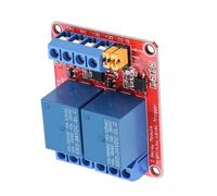 Badafaci Module de Relais à 2 Canaux, Carte d'isolation Optocoupleur 5V 12V 24V, Déclencheur de Niveau Haut et Bas, Commutateur de Commande d'ordinateur USB 10A pour l'automatisation des Projets