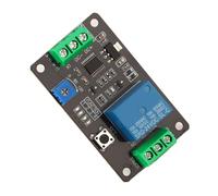 Badafaci Module de Relais de Minuterie de Retard, Relais de Minuterie Réglable avec Retard ON OFF, Déclencheur Autobloquant 5V 12V 24V pour Circuits de Commande (DC24V)