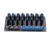 Badafaci Module de Relais Statique à 8 Canaux, Déclencheur Positif PNP de Haut Niveau 5 V 2 A, avec Fusible pour le Contrôle Industriel et les Projets de Bricolage