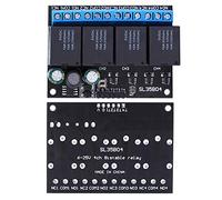 Badafaci Module Relais 4 Canaux Bistable 12V Déclenchement Bas Niveau | Construction Métallique, Commande électrique, Impulsion Basse, Alimentation DC 6-24V, Charge AC 250V 10A, Interrupteur de
