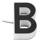 Badafaci Panneau D'adresse rétroéclairé à LED pour Porte de Cour Extérieure, 12 V CC, alimenté avec un Design Noir et Blanc, Numéros de Boîte aux Lettres IP44 pour un Usage Réside