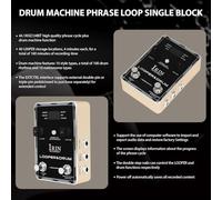 Badafaci Pédale de Boucleur de Machine à Tambour, Alliage d'aluminium, Temps d'enregistrement de 160 Minutes, 100 Rythmes pour Guitaristes et Musiciens