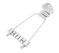 Badafaci Pont Trapèze en Métal pour Guitare, 6 Cordes, Remplacement de Cordier de Guitare Jazz avec Vis pour Basse (SILVER)