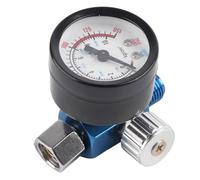 Badafaci Régulateur de Pression D'air 1/4", Accessoire de Pistolet à Peinture Pneumatique avec Jauges, pour et Réglage de la Pression en Temps Réel 0-10 BAR 0-150 PSI