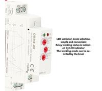 Badafaci Relais de de Tension, Moniteur de Contrôle de Tension monophasé avec Indicateur LED, pour Protection contre les Surtensions et Commutation D'alimentation D'urgence, Largeur 18 Mm,