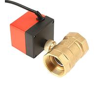 Badafaci Robinet à Tournant Sphérique motorisé en Laiton 2 Voies G1-1/2 DN40, Robinet à Tournant Sphérique électrique Marche/arrêt avec Actionneur pour Systèmes de Plomberie et de Climatisation à