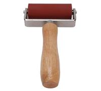 Badafaci Rouleau de Presse, Rouleau de Presse en Silicone Résistant aux Hautes Températures pour Membrane de Bâche en PVC, Poignée Ergonomique en Bois