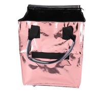 Badafaci Sac à roulettes Pliable, Sac d'épicerie en Tissu PP sur roulettes, Matériau Imperméable, Grande capacité, Conception de Chariot Pliable pour l'épicerie, Les Voyages, la Lessive (Or Rose)