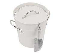 Badafaci Seau à Glace Rond avec Poignée, Stockage de Vin en Plastique de Conception de Baignoire de Bar pour les Restaurants, Bac de Refroidissement de Bière à Double Paroi avec Couvercle (WHITE)