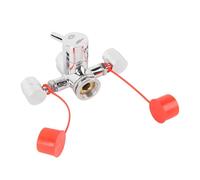 Badafaci Station de Lavage Oculaire Montée sur Robinet, Buse Rotative à 360 Degrés, Lave-oeil d'urgence avec 3 Connecteurs pour Laboratoires Industriels, Bureaux, Acier Inoxydable, Laiton, Débit