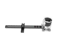 Badafaci Support de Rainure de Fraisage de Routeur 4 en 1, Gabarit de Coupe Circulaire Réglable en Alliage D'aluminium 17,36 Pouces avec Base Amovible pour le Travail du Bois