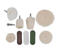 Badafaci Tête de Polissage 3 Pièces et Roue de Polissage 3 Pièces, Ensemble D'outils de en Flanelle de Coton pour Meubles en Marbre de Verre en Métal, avec Cire de